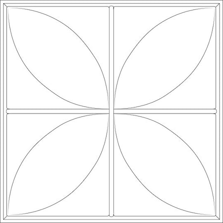 Ceilume Petal 2ft x 2ft Frosted Ceiling Tile V1-PETAL-22CLR